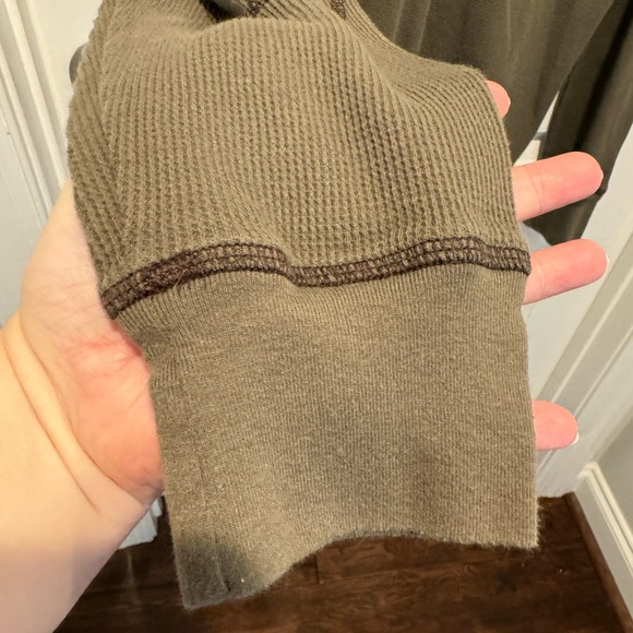 Mens GAP Green Thermal Hoodie Size XL - Picture 5 of 9